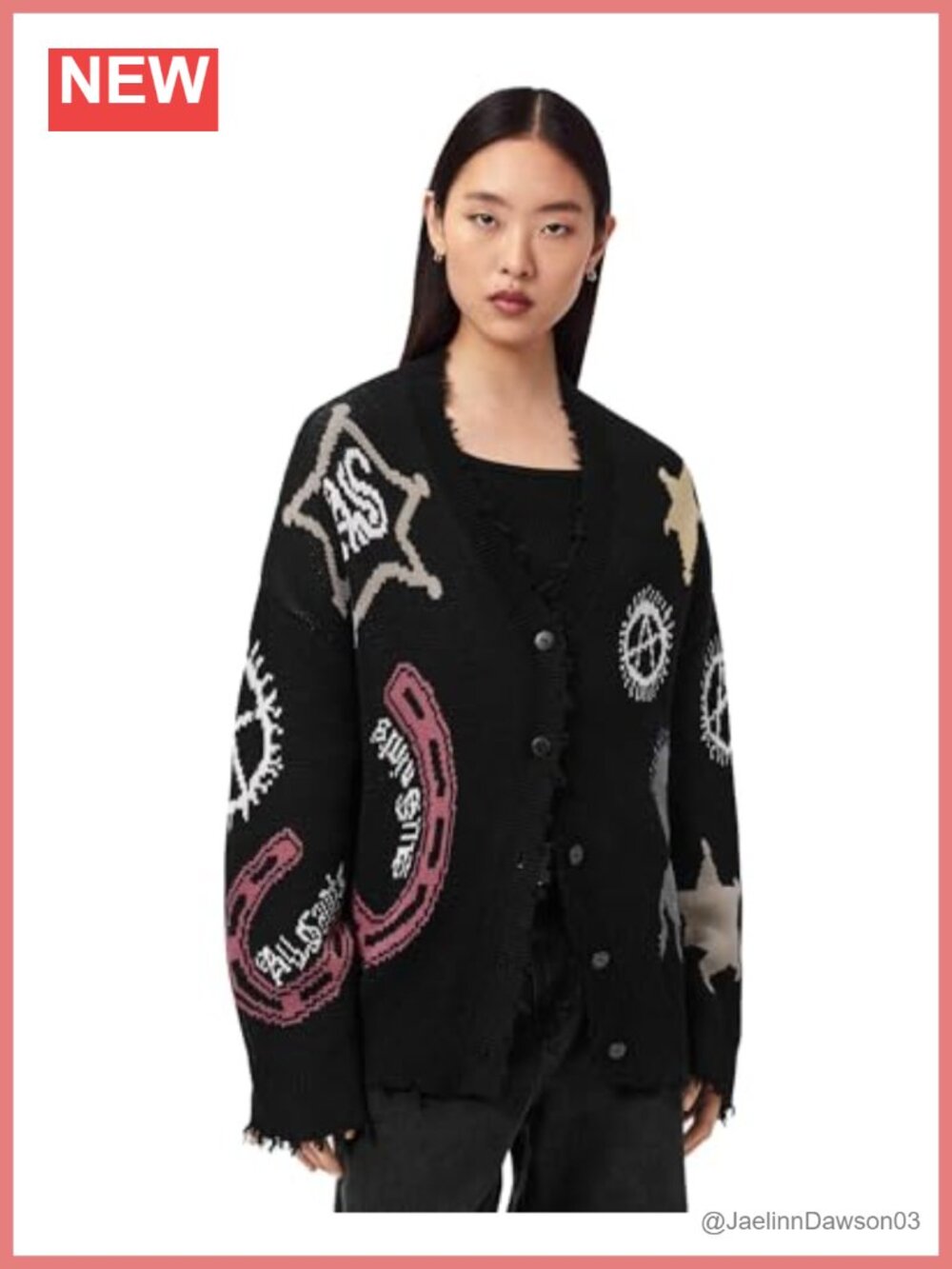 V-Neck Button Cardigan Long Sleeve Classic Fit Breathable Layering Sweater